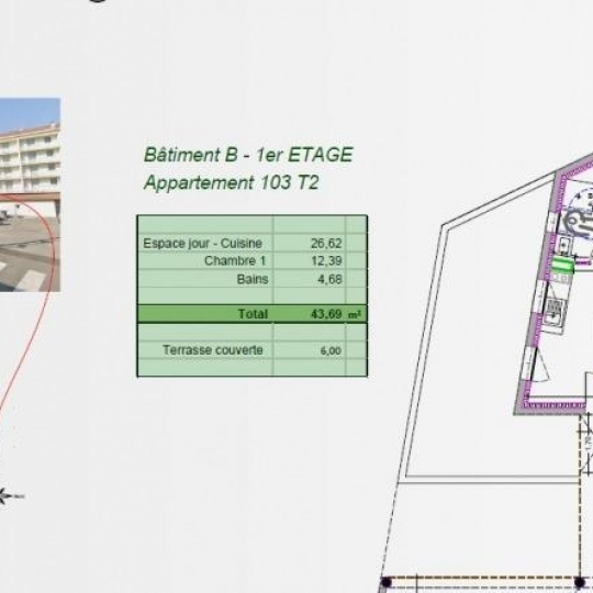  BATI-TERRE : Appartement | BOURG-DE-PEAGE (26300) | 44 m2 | 149 000 € 